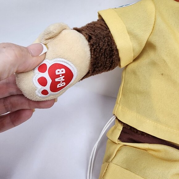 Build-A-Bear 16in Monkey Scout Plush Brown Fur Toy with Yellow Outfit - Picture 5 of 8